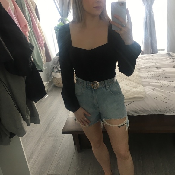 Black button up blouse